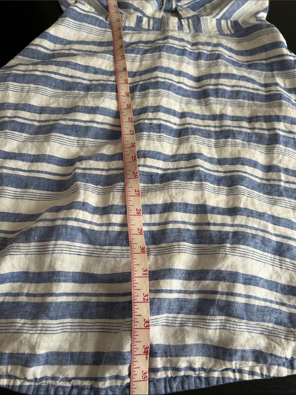 Maeve Blue and Cream Striped Tie-Front Midi Dress - Picture 13 of 16